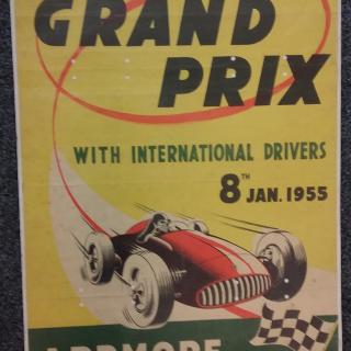2nd New Zealand Grand Prix original poster for 8 January, 1955