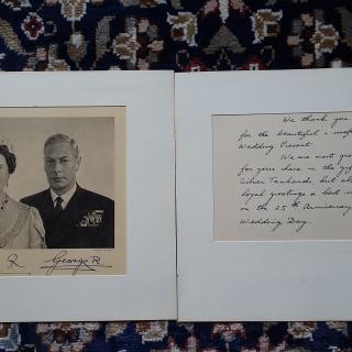 Letter from King George VI & Queen Elizabeth c1948