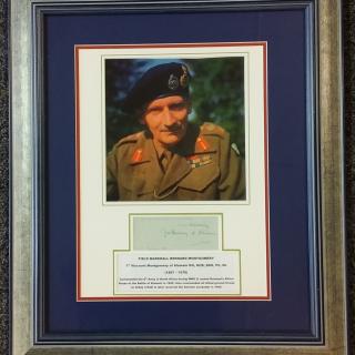 Framed authentic Mongomery of Alamein signature