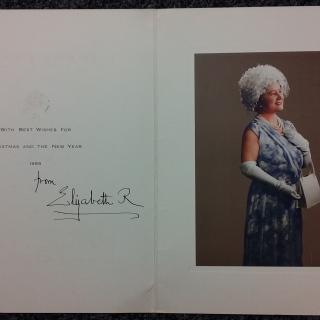 Authentically signed Xmas Card from the Queen Mother 1965