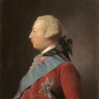 King George III signature on vellum framed