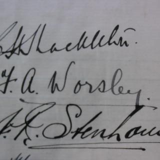 Sir Ernest Shackleton, Frank Worsley and Joseph Stenhouse autographs -rare