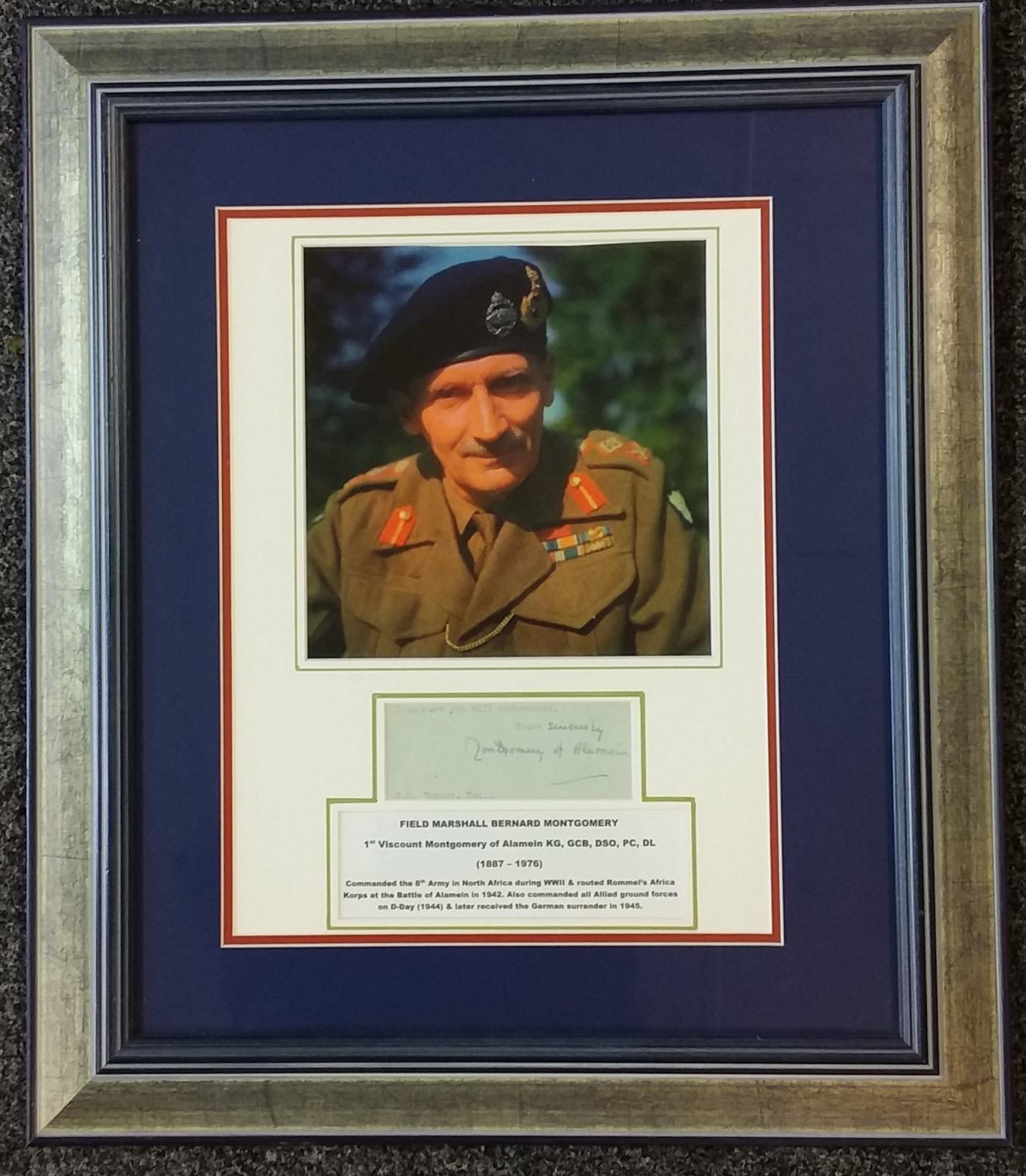 Framed authentic Mongomery of Alamein signature